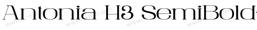 Antonia H3 SemiBold字体转换
